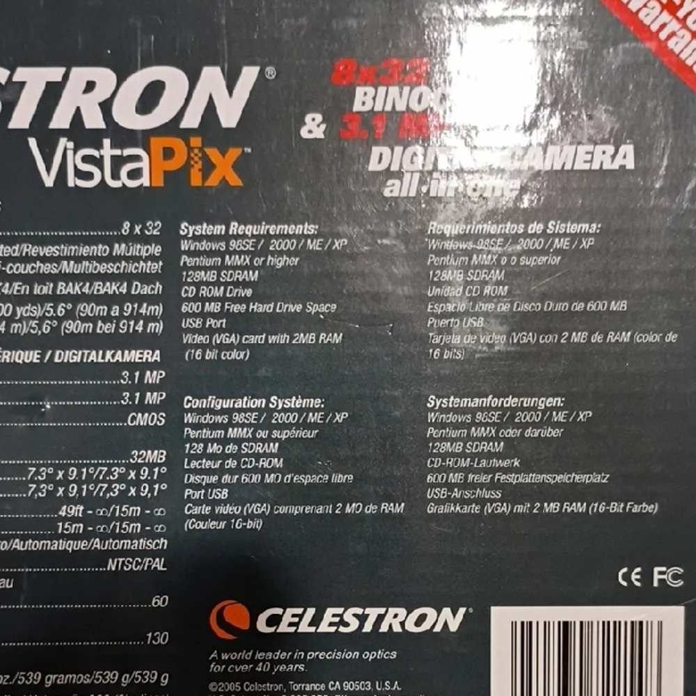 💜VistaPix 8x32 Digital Camera Binoculars - Black and Gray